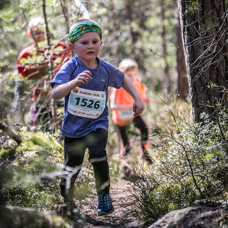 Bodom Trail -kisan lastenmatkalainen vuoden 2016 kisassa Kuva: Juha Saastamoinen