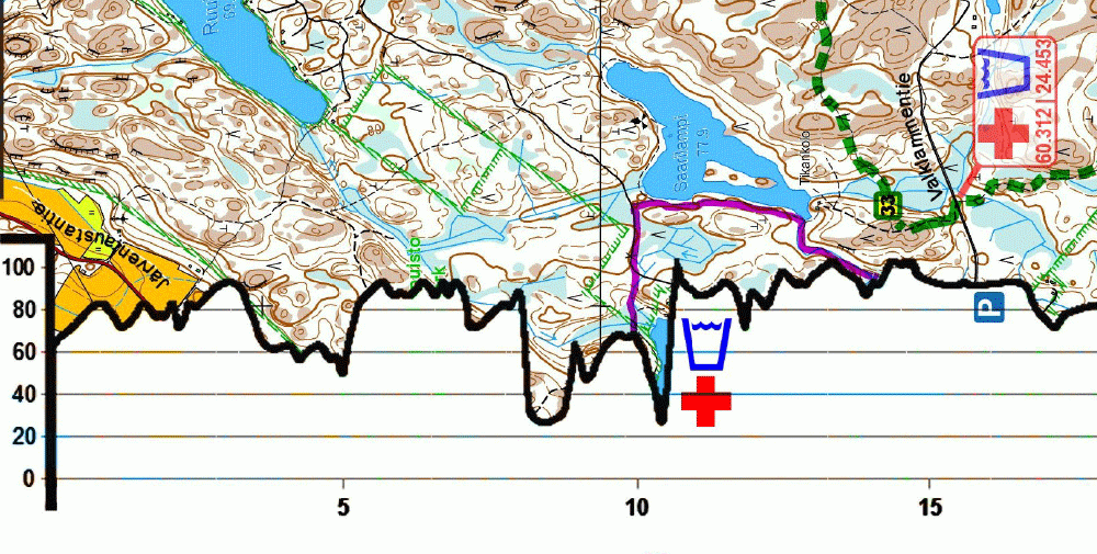 Nuuksio Classic - reittikartta